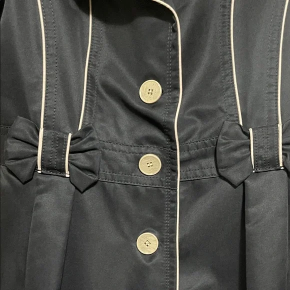 Kensie Black Trench Coat with Cream Piping
#17 - Picture 4 of 6